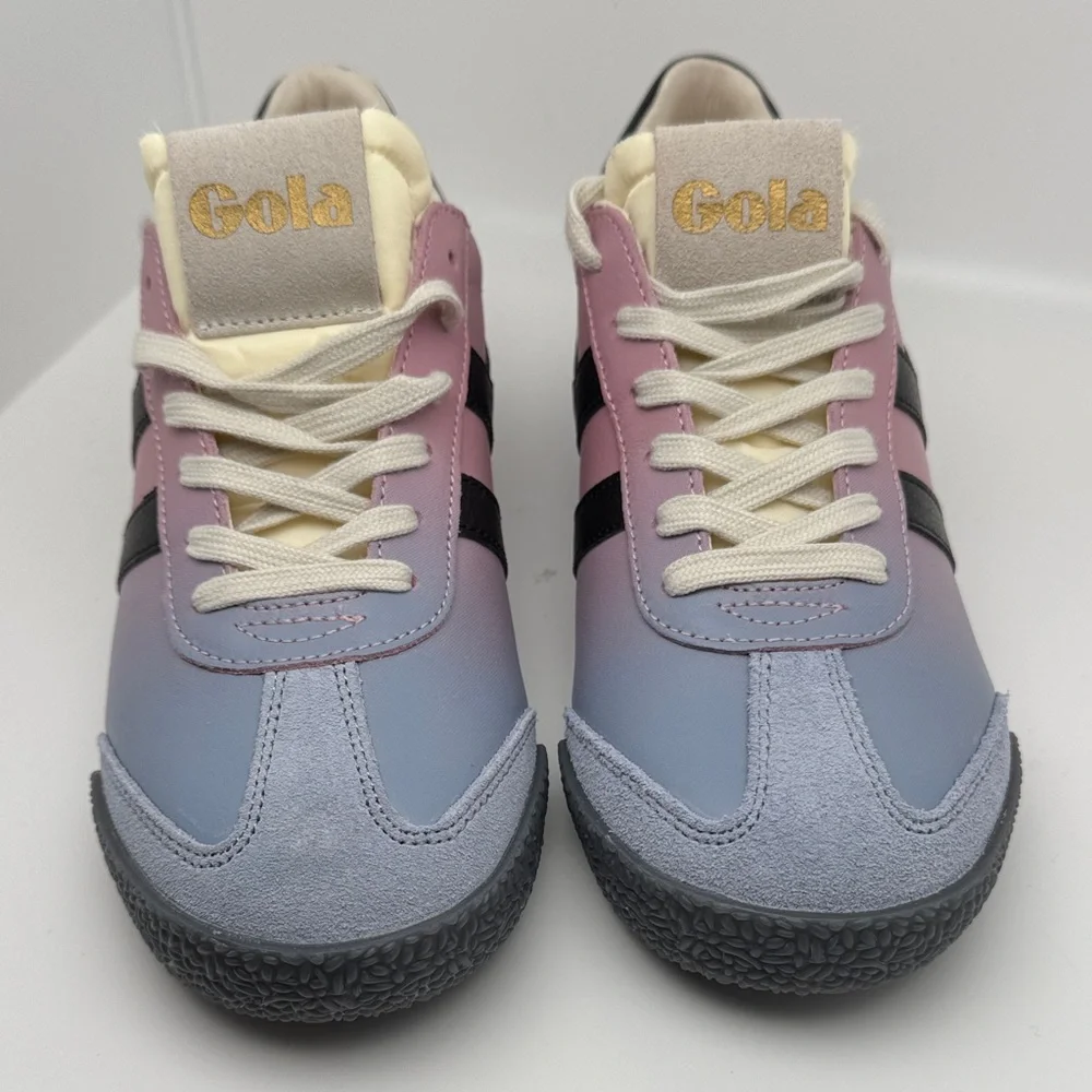 Gola Elan Ombre Low Top Leather Suede Purple, Pink Black Sneakers Size 7.5 - NEW